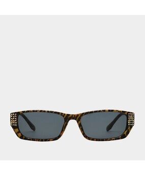 Betsey Johnson Talk that Talk Leopard Print Sunglasses with Rhinestone Accents